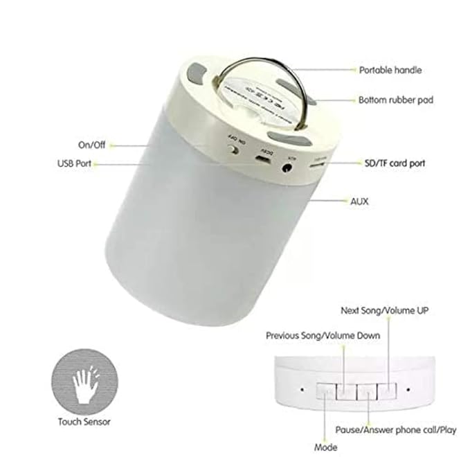 Led Touch Lamp Portable Bluetooth Speaker