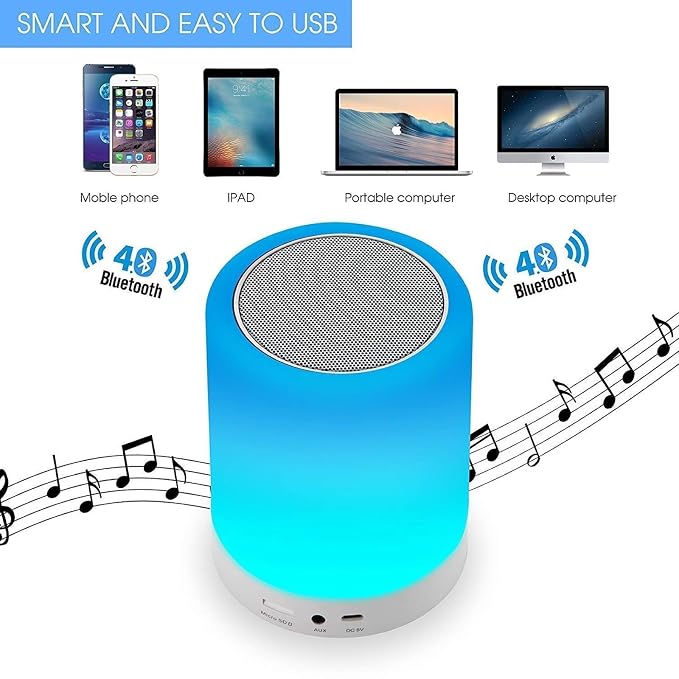 Led Touch Lamp Portable Bluetooth Speaker